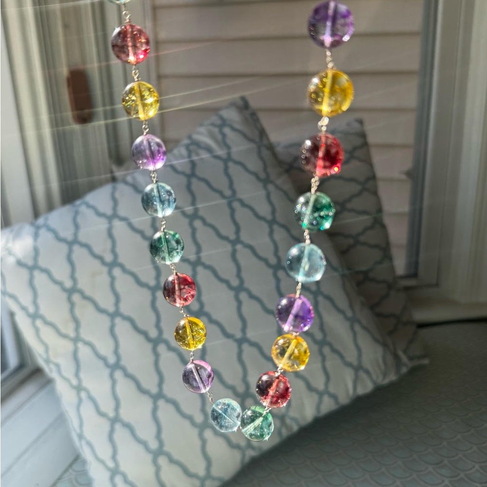 Unique Colorful Glass Beaded Necklace from Beach Boutique
